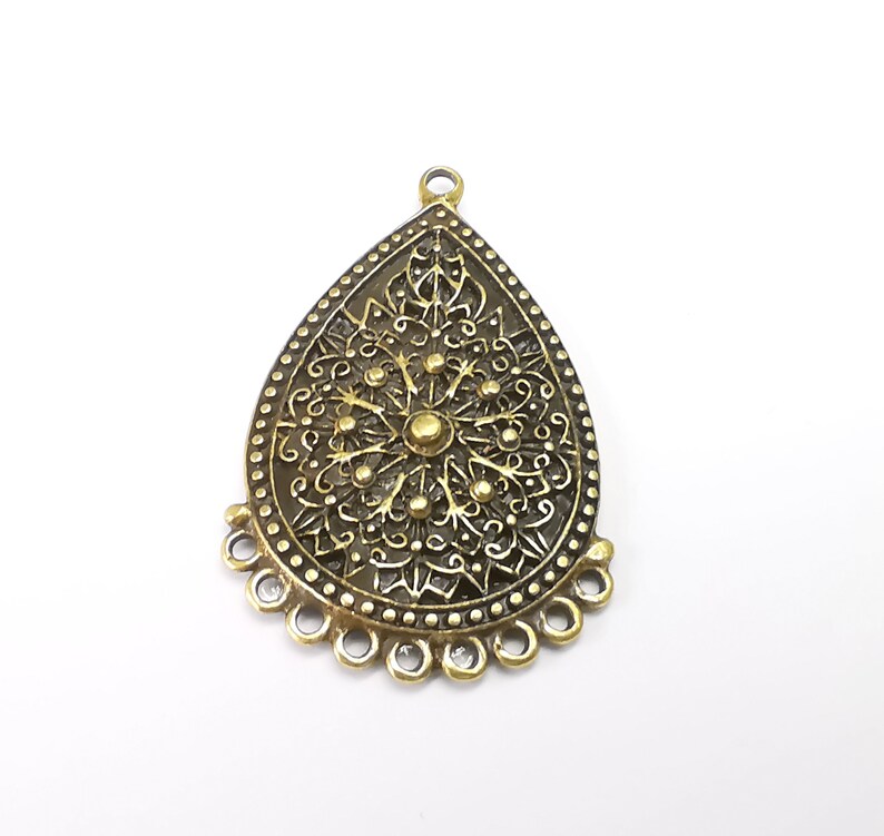 Antique Bronze Charms Connector Antique Bronze Plated Dangle Charms (56x34mm) G33663