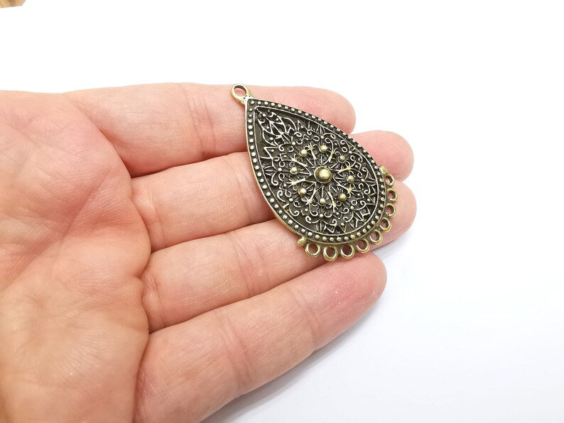 Antique Bronze Charms Connector Antique Bronze Plated Dangle Charms (56x34mm) G33663