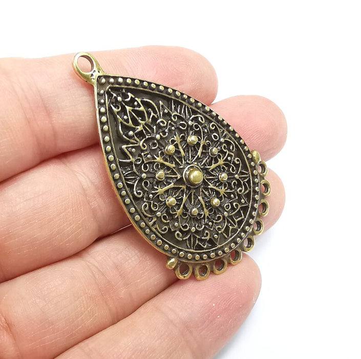 Antique Bronze Charms Connector Antique Bronze Plated Dangle Charms (56x34mm) G33663