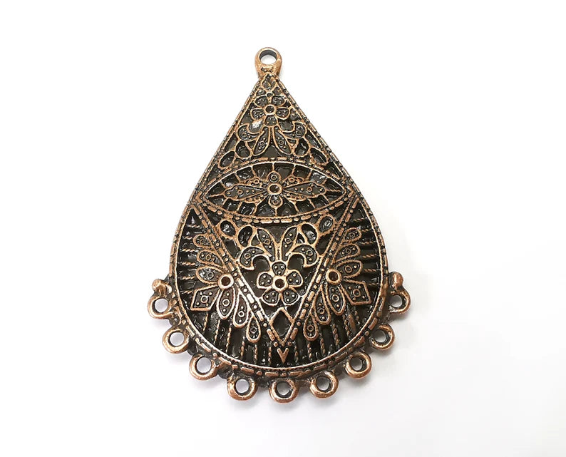 Antique Copper Charms Connector Antique Copper Plated Dangle Charms (64x40mm) G33669