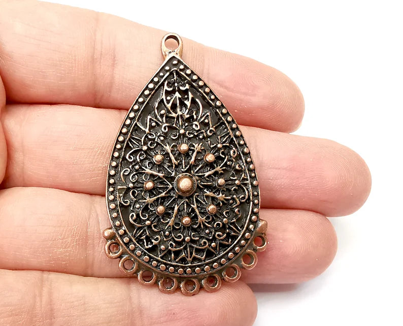 Antique Copper Charms Connector Antique Copper Plated Dangle Charms (56x34mm) G33672