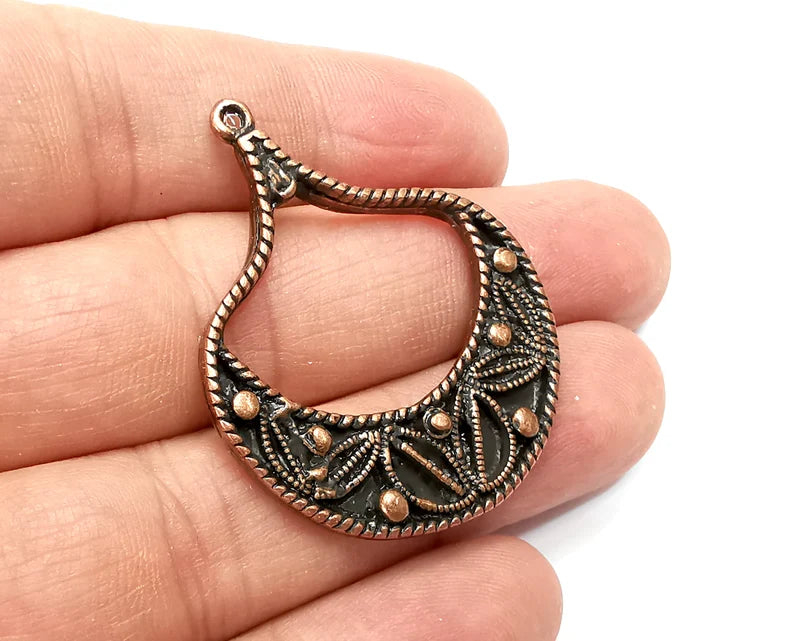 Leaves Charms Pendant Antique Copper Plated Charms (44x35mm) G33779