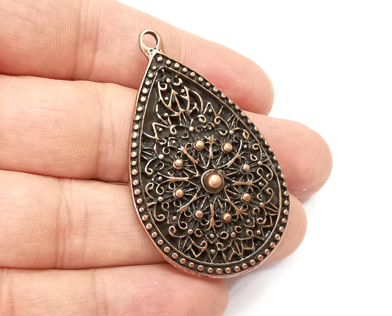Drop Charms Antique Copper Plated Dangle Charms (53x32mm) G33788