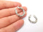 Silver Hoop Earrings, Antique Silver Plated Hoop Earring, Findings (28mm) G33790