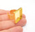Square Ring Blank Settings, Cabochon Mounting, Adjustable Gold Plated Resin Ring Base, Inlay Ring, Mosaic Epoxy Bezel Ring (20x20mm) G33789
