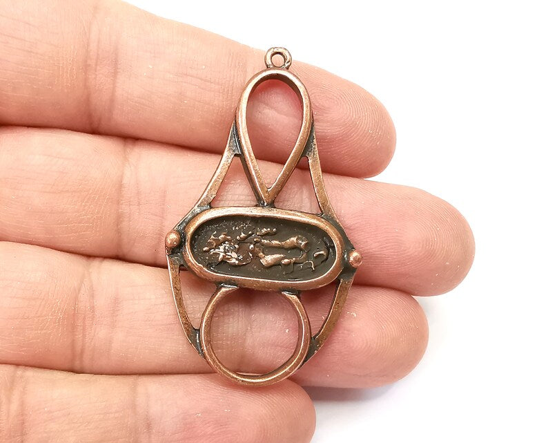 Antique Copper Charms Pendant Antique Copper Plated Charms (51x29mm) G33798