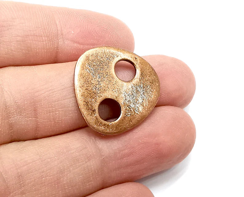 2 Antique Copper Connector Charms Antique Copper Plated Charms (24x24mm) G33705