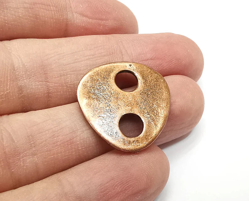 2 Antique Copper Connector Charms Antique Copper Plated Charms (24x24mm) G33705