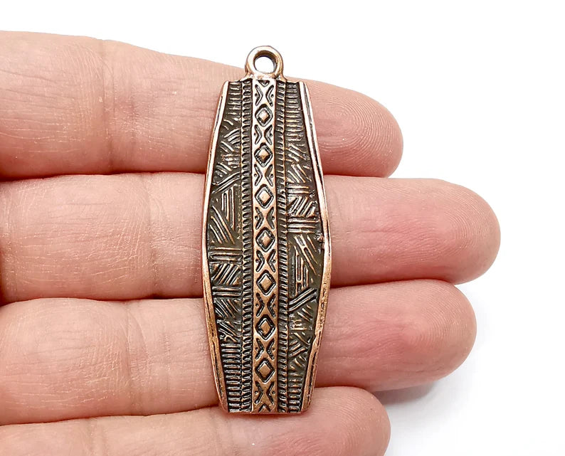 Antique Copper Charms, Antique Copper Plated Charms (54x19mm) G33707