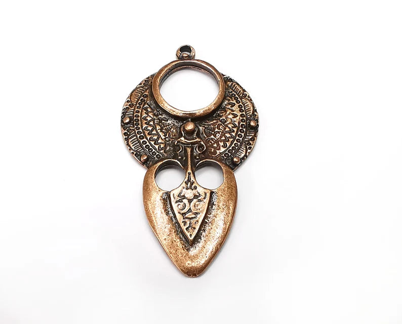 Bird Skull Charms, Antique Copper Plated Charms (58x31mm) G33710