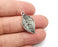 5 Leaf Charms, Antique Silver Plated (28x14mm) G33739
