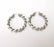Silver Large Wire Wrapped Hoop Earrings, Antique Silver Plated Hoop Earring, Findings (40mm) G33812