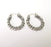 Silver Wire Wrapped Hoop Earrings, Antique Silver Plated Hoop Earring, Findings (28mm) G33814