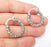 Silver Wire Wrapped Hoop Earrings, Antique Silver Plated Hoop Earring, Findings (28mm) G33814