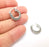 Silver Mottled Hoop Earrings, Antique Silver Plated Hoop Earring, Findings