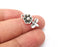 5 Daisy Flower Charms Antique Silver Plated Charms (19x11mm) G33831