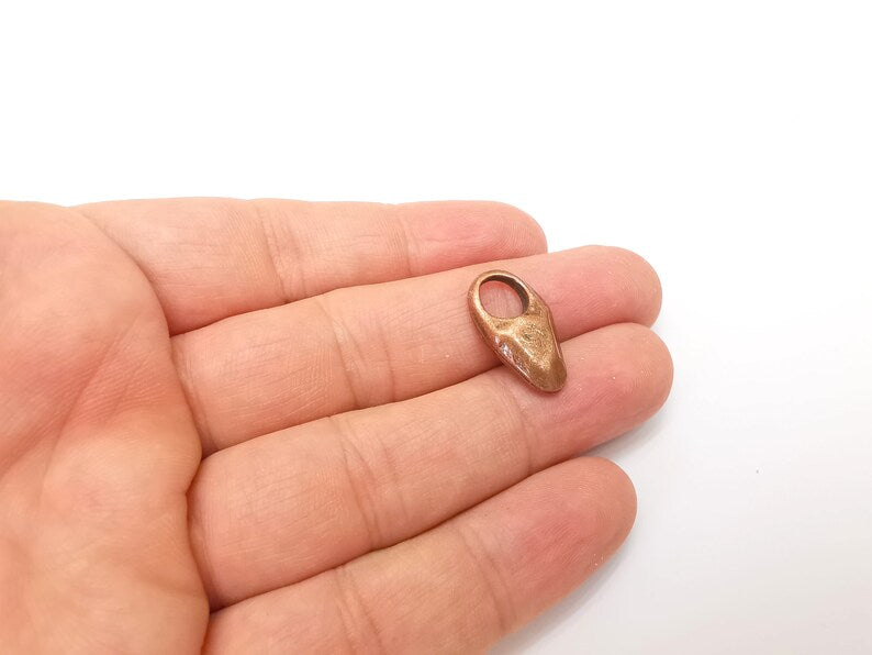 Copper Dangle Charms, Antique Copper Plated Charms (22x11mm) G33834