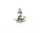 4 Squid Charms Antique Silver Plated Charms (26x18mm) G33840
