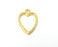 4 Heart Charms Gold Plated Charm (21x14mm) G33751