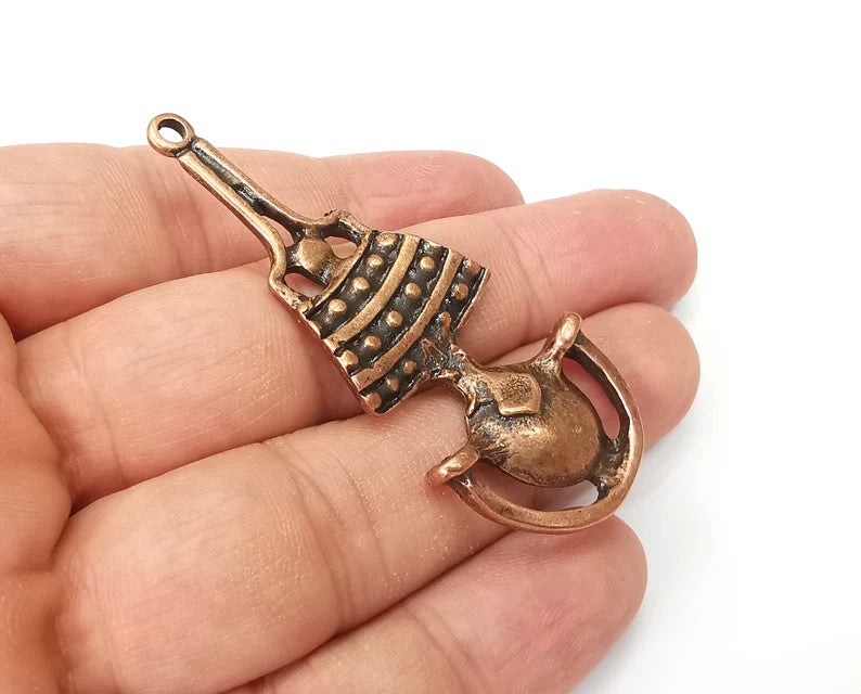 Antique Copper Charms Antique Copper Plated Charm (62x26mm) G33856