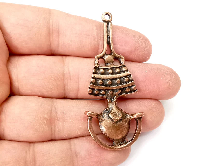 Antique Copper Charms Antique Copper Plated Charm (62x26mm) G33856