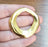 Organic Hammered Gold Circle Gold Plated Findings (48x46mm) G33773