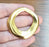 Organic Hammered Gold Circle Gold Plated Findings (48x46mm) G33773