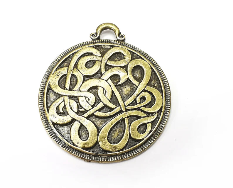 Locket Pendant, Antique Bronze Plated Pendant (57x50mm) G33885