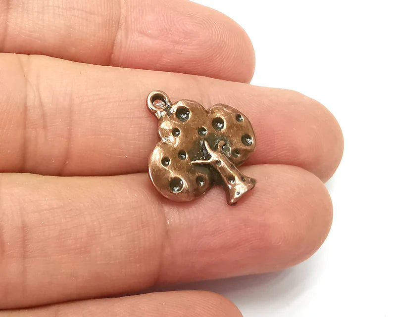 4 Tree Charms Antique Copper Plated Charms (21x20mm) G33886