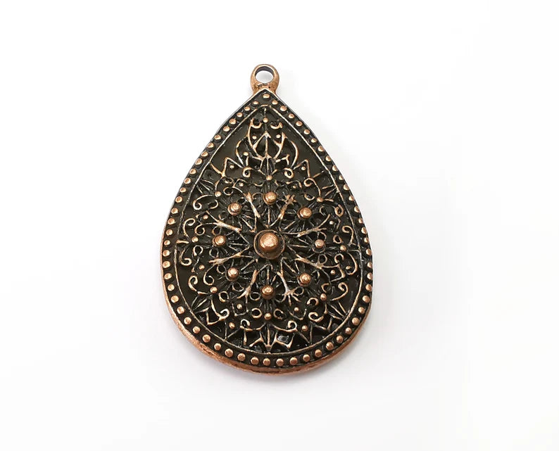 Drop Charms Antique Copper Plated Dangle Charms (53x32mm) G33788