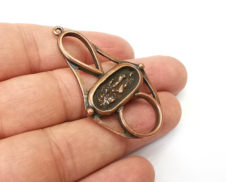 Antique Copper Charms Pendant Antique Copper Plated Charms (51x29mm) G33798