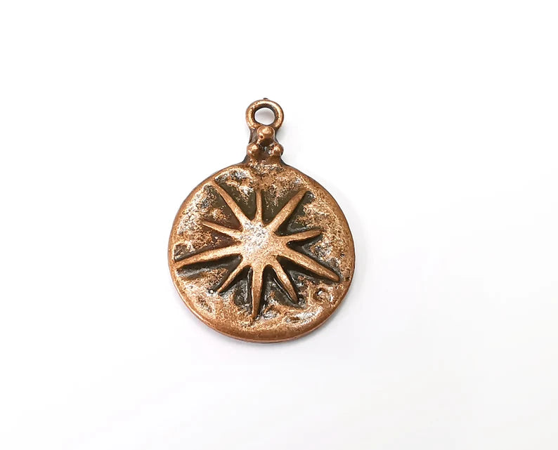 Star Charms Pendant Antique Copper Plated Charms (36x25mm) G33800