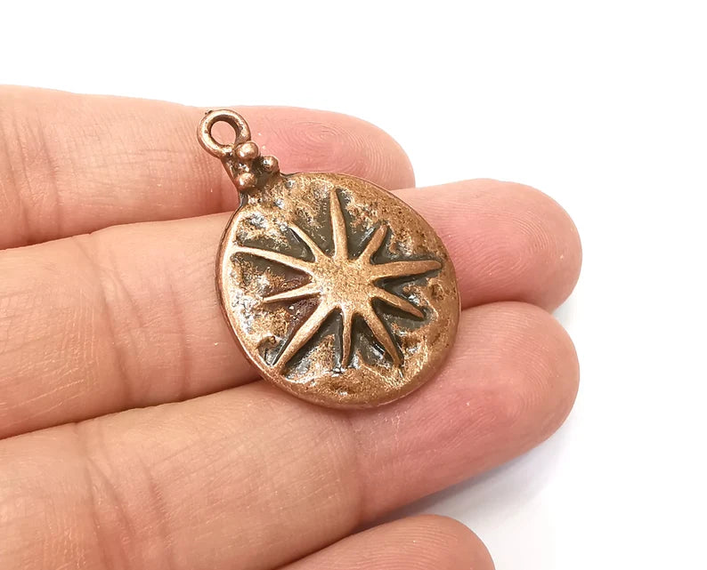 Star Charms Pendant Antique Copper Plated Charms (36x25mm) G33800