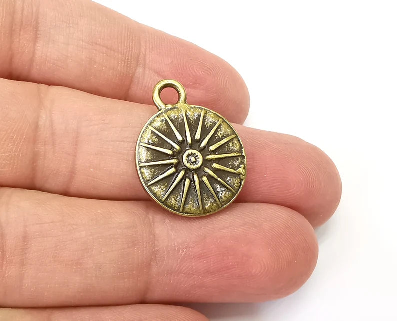 2 Star (Double sided) Charms Pendant Antique Bronze Plated Charms (24x19mm) G33801