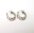 Silver Hoop Earrings, Antique Silver Plated Hoop Earring, Findings (19mm) G33818