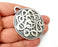 Silver Locket Pendant, Antique Silver Plated Pendant (57x50mm) G33827