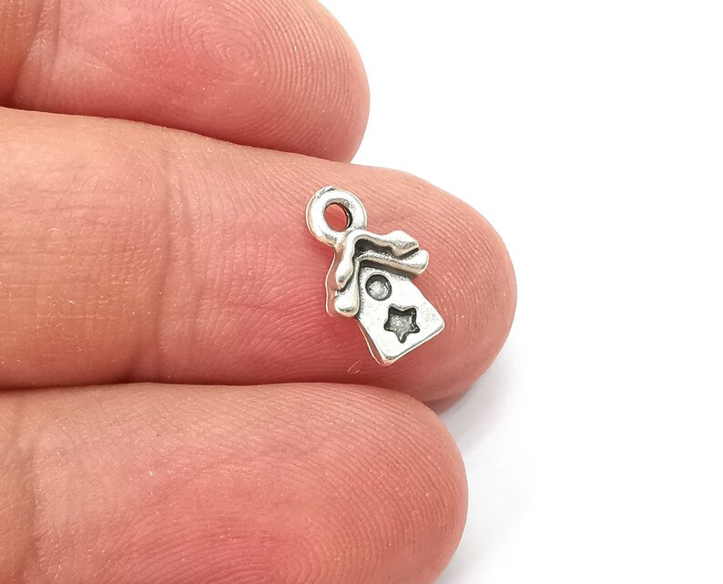 10 Mail box Snowy Charms Antique Silver Plated Charms (12x8mm) G33828