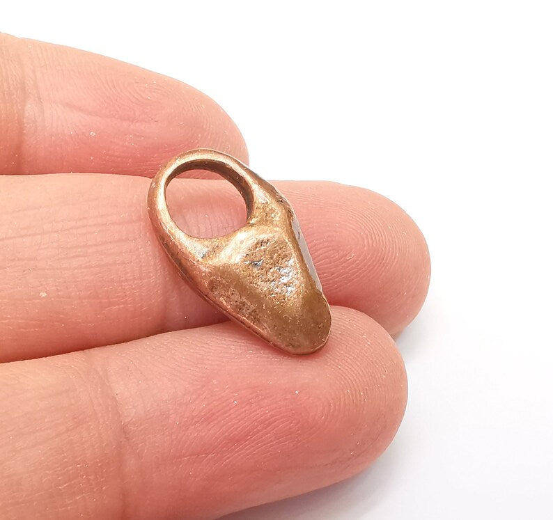 Copper Dangle Charms, Antique Copper Plated Charms (22x11mm) G33834