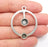 Round Charm Bezel, Resin Blank, inlay Mounting, Mosaic Pendant Frame, Cabochon Base Setting,Antique Silver Plated (8 and 6mm) G33835
