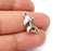 5 Mushrooms Charms Antique Silver Plated Charms (21x12mm) G33845