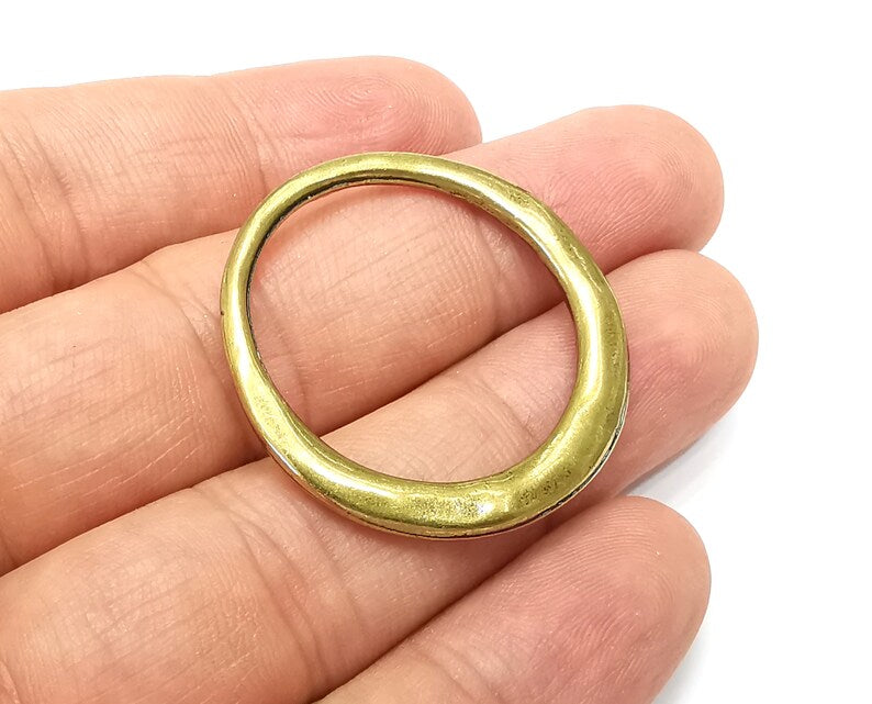 Circle Round Connector Findings Antique Bronze Plated Findings (35mm) G33906