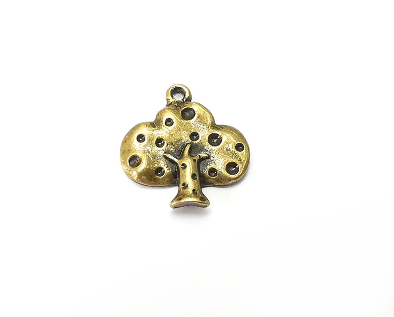 4 Tree Charms Antique Bronze Plated Charms (21x20mm) G33909