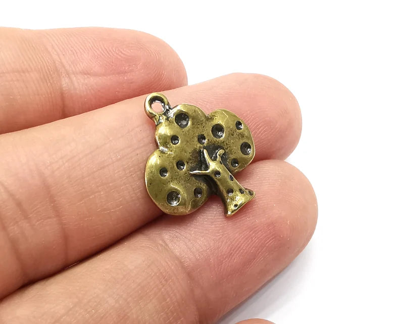 4 Tree Charms Antique Bronze Plated Charms (21x20mm) G33909
