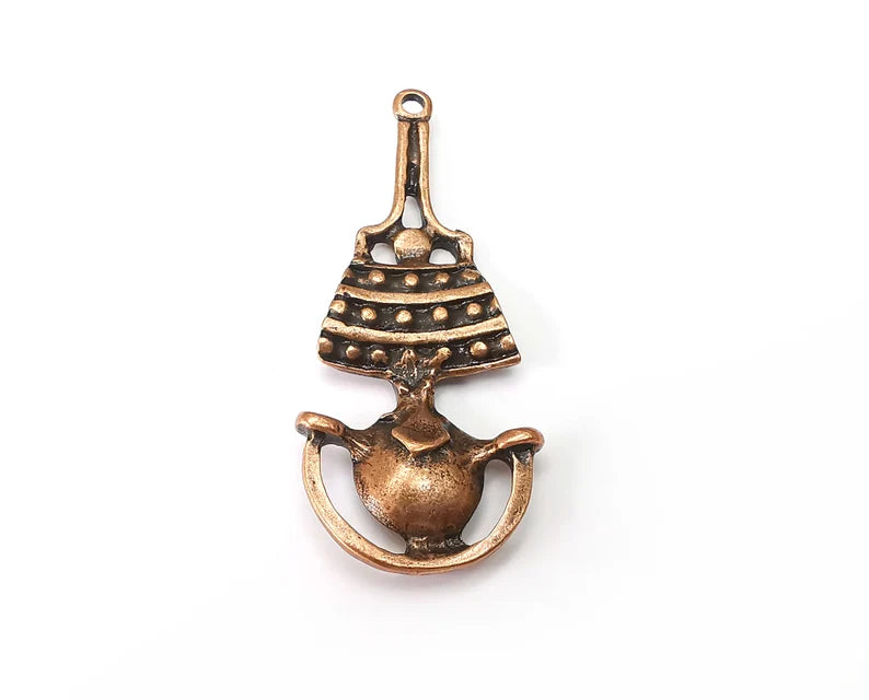 Antique Copper Charms Antique Copper Plated Charm (62x26mm) G33856
