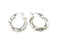 Organic Silver Hoop Earrings, Antique Silver Plated Hoop Earring, Findings (28mm) G33930