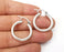 Silver Hoop Earrings, Antique Silver Plated Hoop Earring, Findings (25mm) G33937