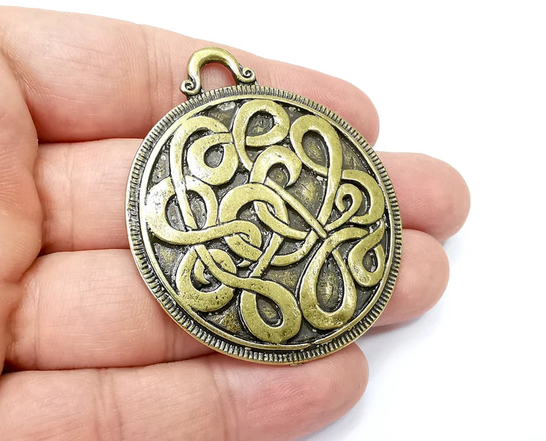 Locket Pendant, Antique Bronze Plated Pendant (57x50mm) G33885