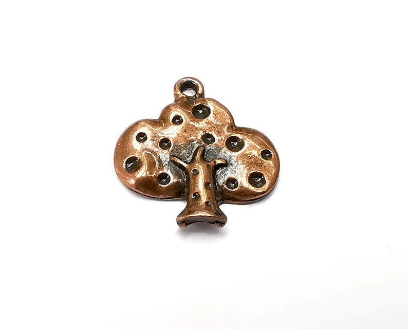 4 Tree Charms Antique Copper Plated Charms (21x20mm) G33886