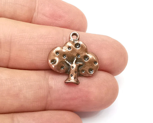 4 Tree Charms Antique Copper Plated Charms (21x20mm) G33886