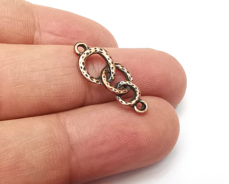 5 Knot Connector, Charms Antique Copper Plated Charms (22x9mm) G33953